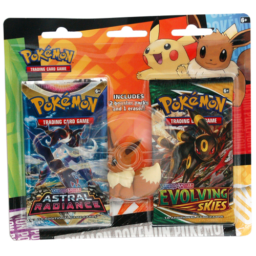 Pokemon Back to School Suddgummiset 2-pack boosters (Evolving Skies & Astral Radiance)