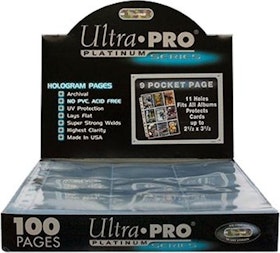 Ultra Pro Platinum 9-Pocket Pages (11 Hole) Display (100 pack)