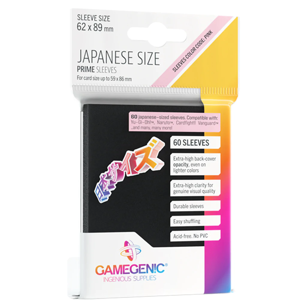 Gamegenic Prime Card Prime Sleeves Japanese Size - Black (60st)
