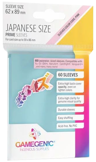 Gamegenic Prime Card Prime Sleeves Japanese Size - Clear (60st)
