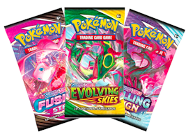 Pokemon Sword & Shield Bundle: Evolving Skies & Chilling Reign & Fusion Strike Booster (3st)