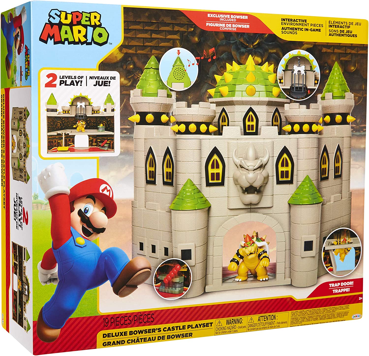 World of Nintendo Super Mario Deluxe Bowser Castle Playset