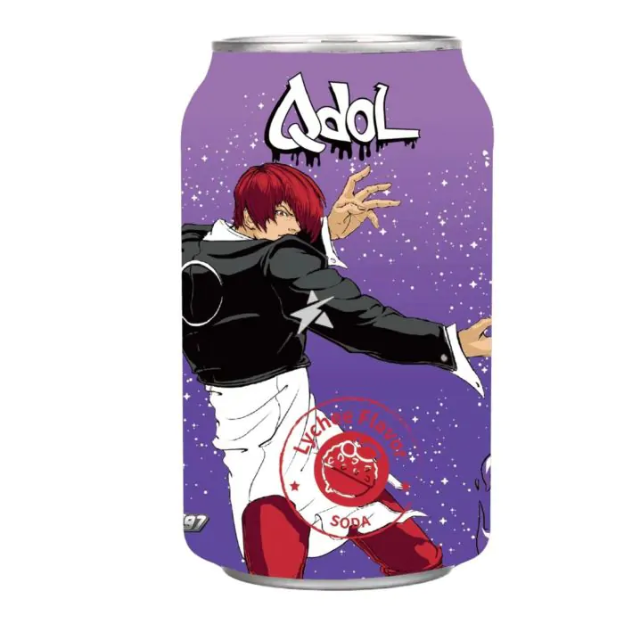 QDOL The King Of Fighters (Iori Yagami) - Litchismak Läsk Soda Case 330ml (24st x 33cl)