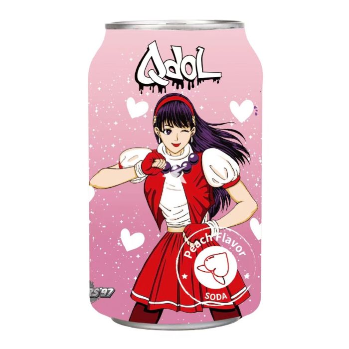 QDOL The King Of Fighters (Asamiya Athena) - Persikasmak Läsk Soda Case 330ml (24st x 33cl)