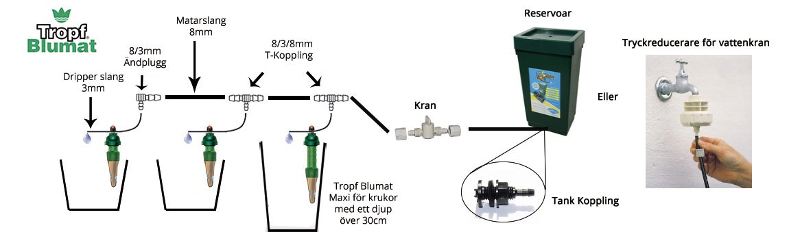 Blumat Irrigation system 12 plants