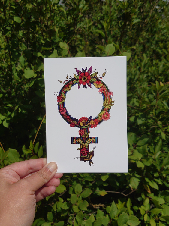 Feministkurbits Leksand vykort