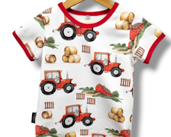 T-shirt röd traktor - 104