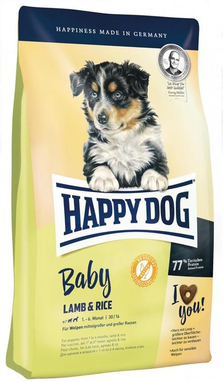 HAPPY DOG SUPREME YOUNG BABY LAM & RIS 10KG