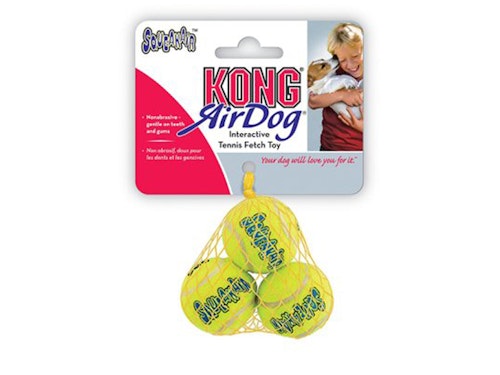 KONG AIRDOG SQUEAKER TENNISBOLL 3PACK 2 størrelser fra 100,-