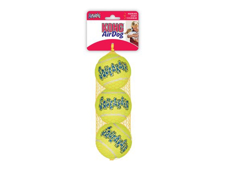 KONG AIRDOG SQUEAKER TENNISBOLL 3PACK 2 størrelser fra 100,-