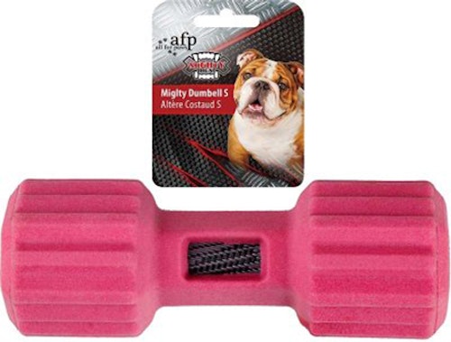 HUNDELEKE MIGHTY REX DUMBELL FUSCHIA M17.5x7.5x7.5CM  ALL FOR PAWS