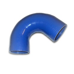 Silikonslang blå böj 135 grader, 57mm