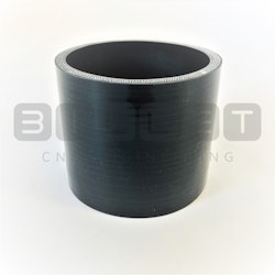 Silikonslang svart rak, 25mm
