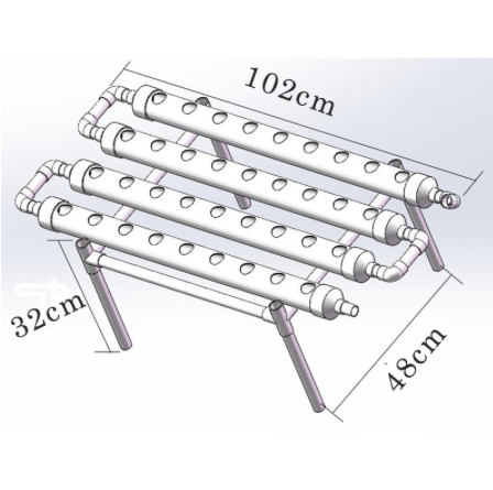 Hydroponic "NFT" system startkit 36 eller 54 pods