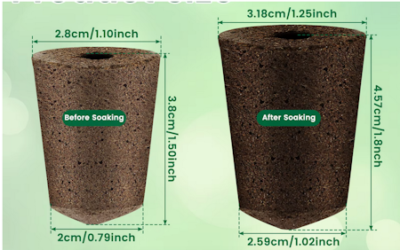 Tjockare odlingspluggar- hydroponiska pluggar 3,8cm x 2,8cm