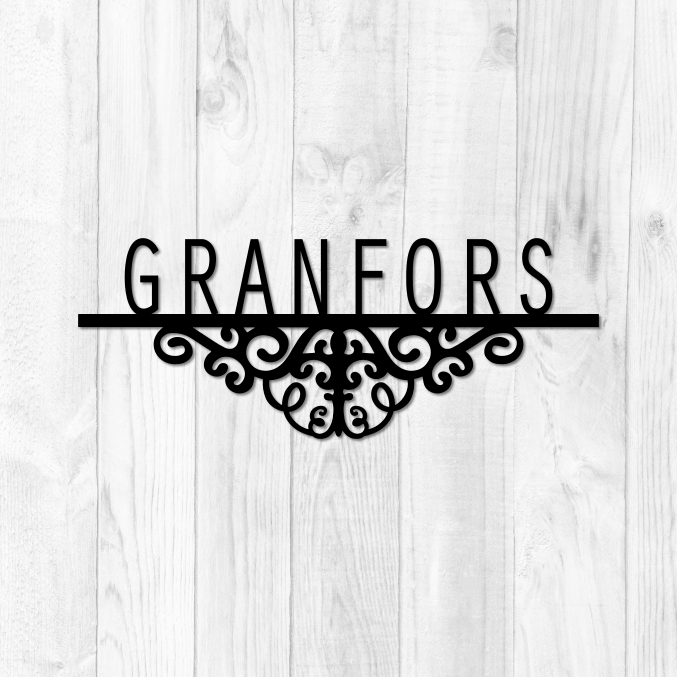Personlig väggdekor med eget namn, Granfors.