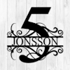 Personligt husnummer med namnet Jonsson.
