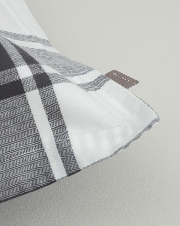 Flannel Check Påslakan 150x210 cm Antracite