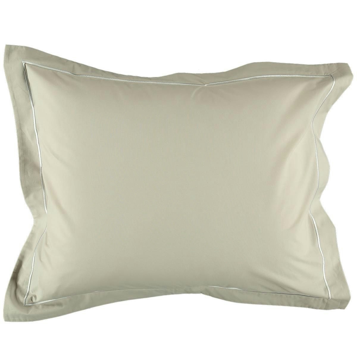 Påslakanset Ekologisk Percale Siri Linen Beige/White, 150x210+50x60cm