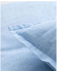 Linne/Bomull Påslakan Azure Blue 150x210 cm