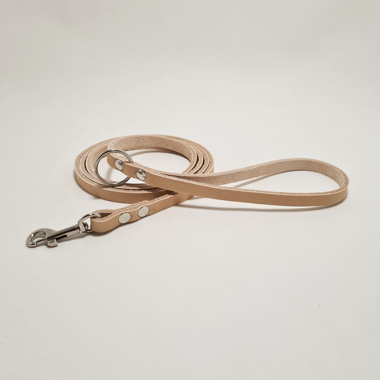 Halsband & Koppel "DEXTER" Natur 1,5cm