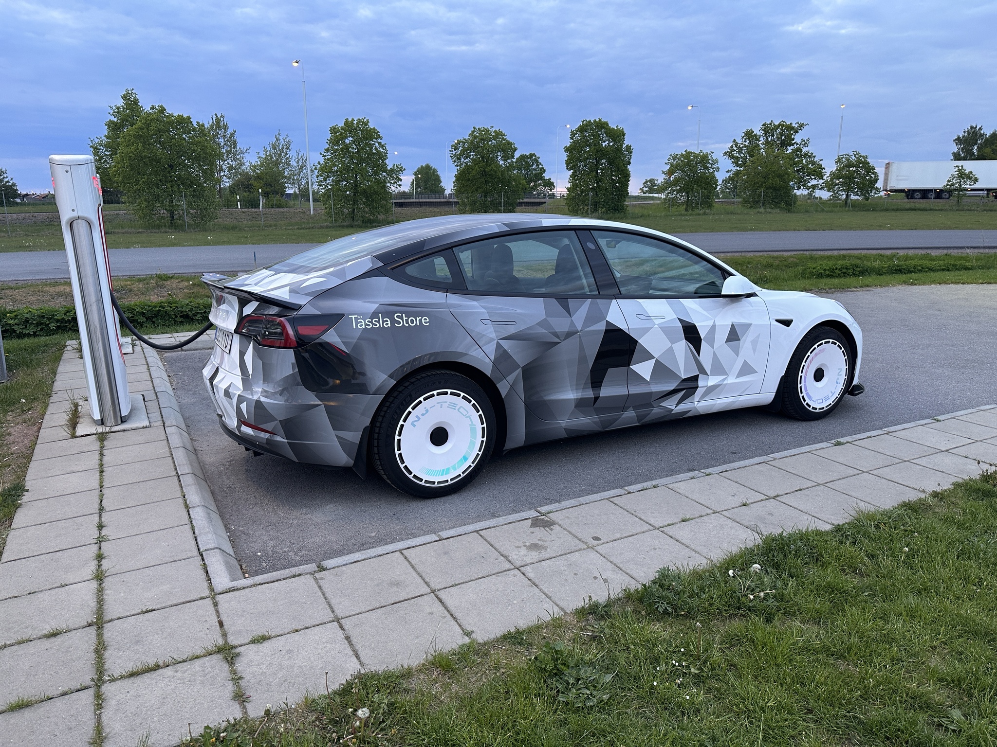 Foliering Mönstrad Tesla Model 3