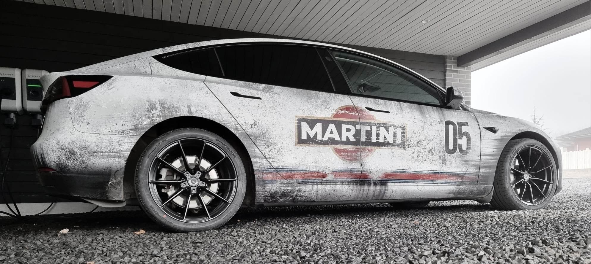 Foliering Mönstrad Tesla Model 3