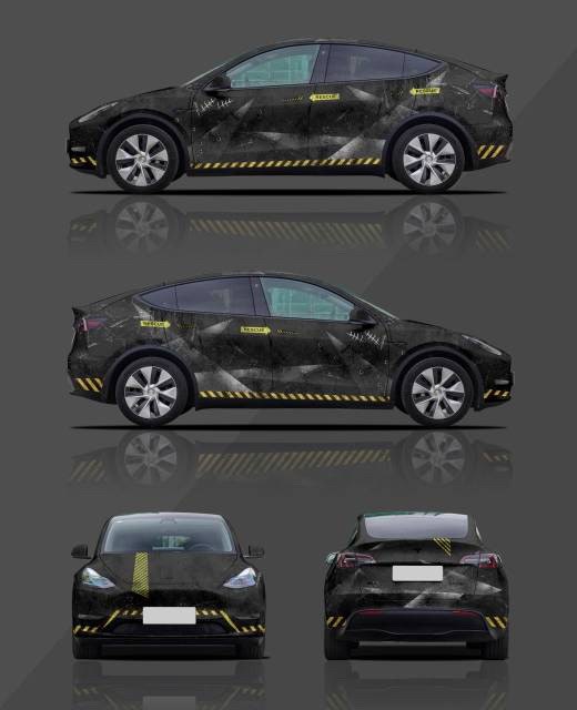 Foliering Mönstrad Tesla Model Y