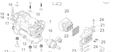 Ventilblock Solenoid Luftfjädring Model S / X