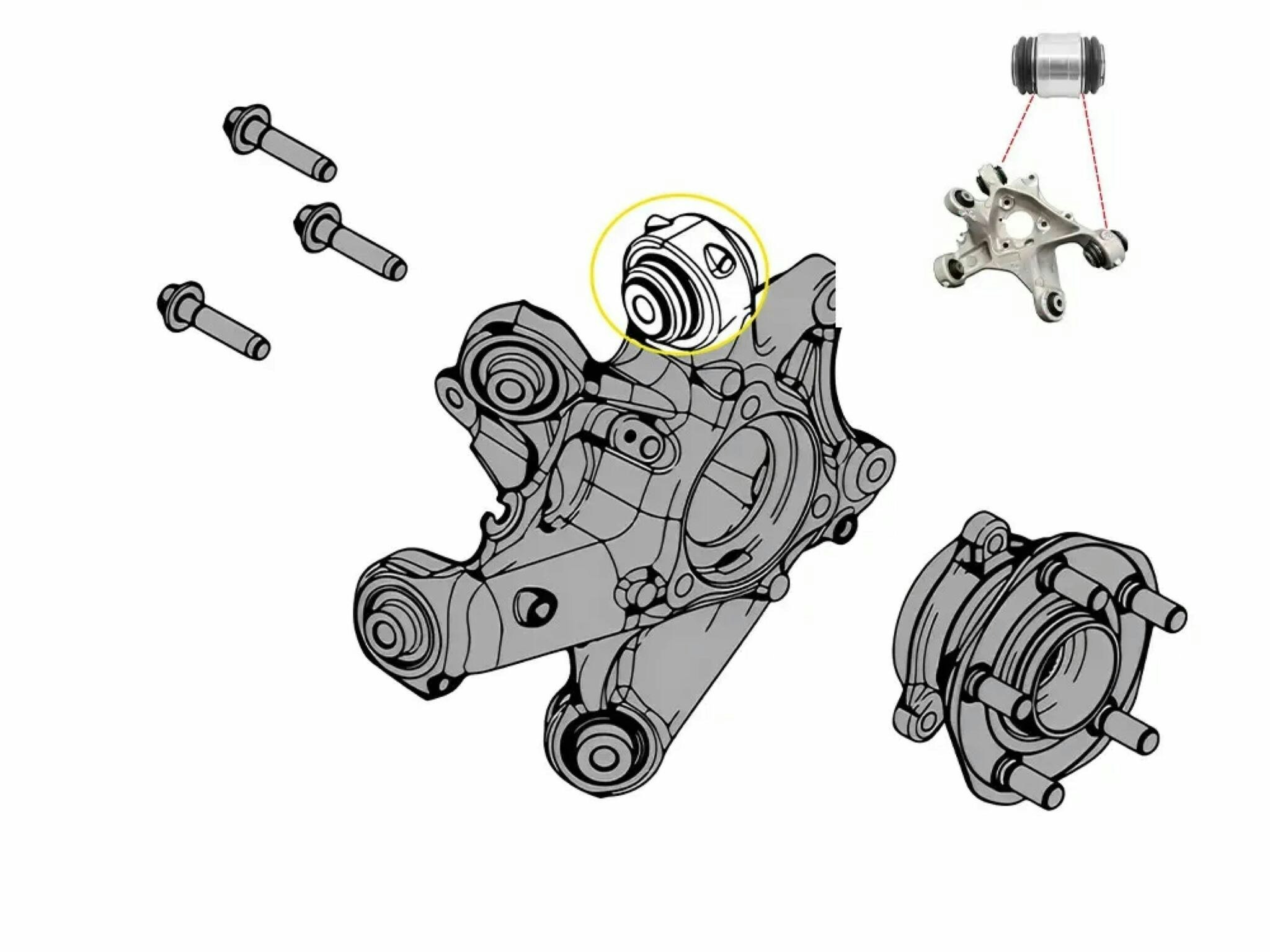 Bussning REAR KNUCKLE ASSEMBLY