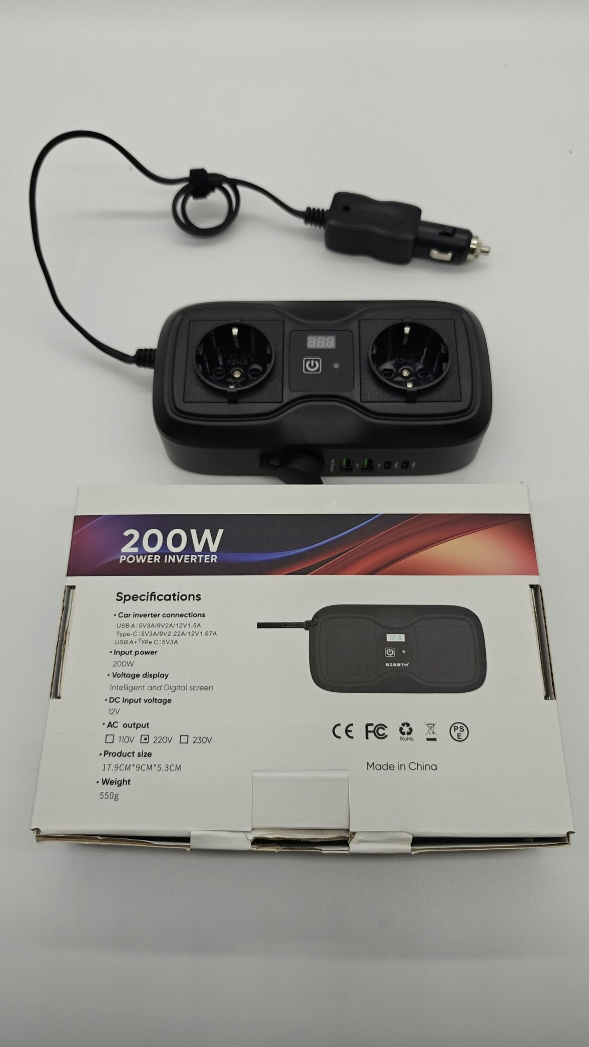 DC inverter 12V (200W)