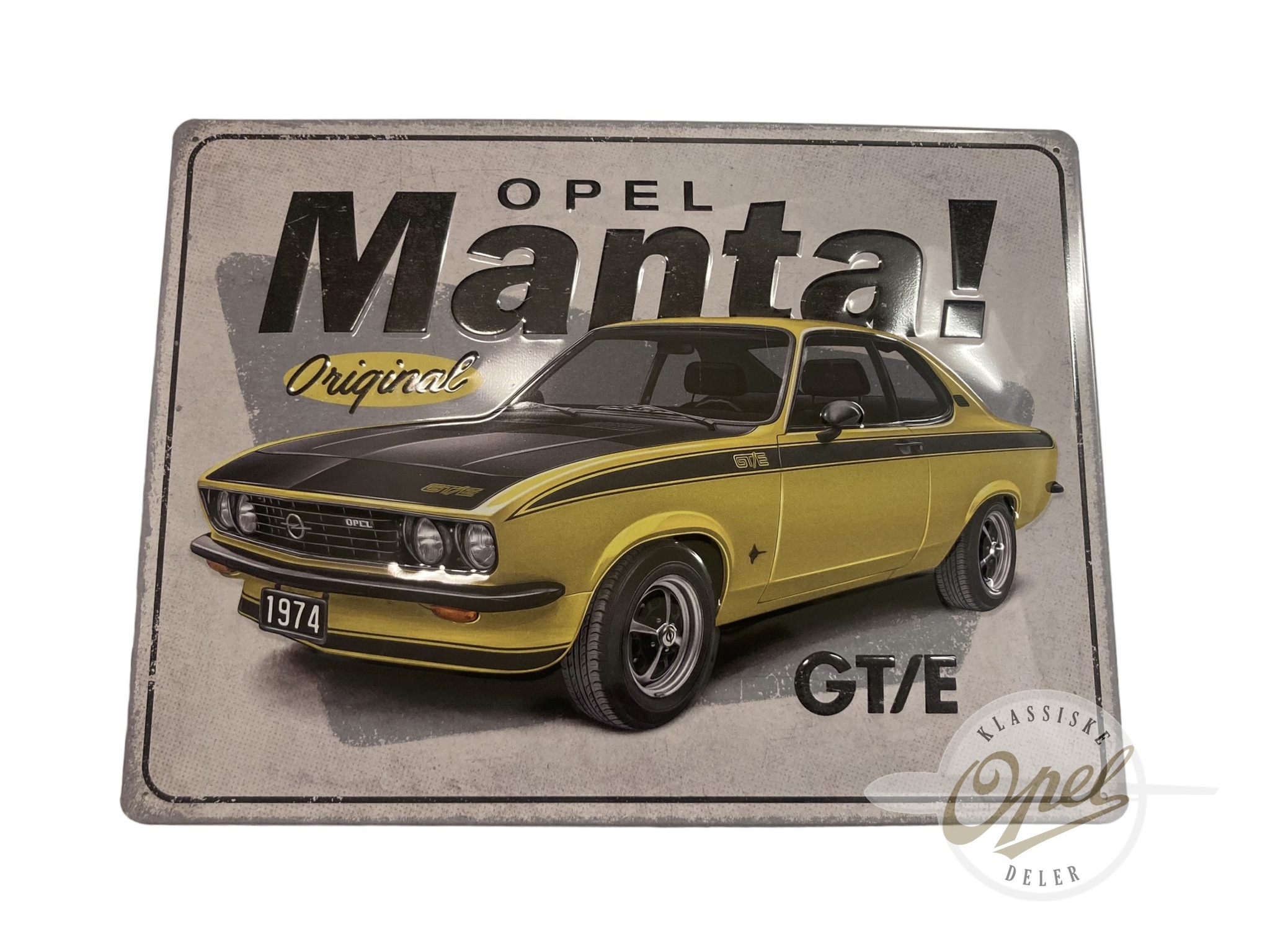 «Opel Manta GT/E» skilt