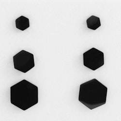 Örhängen "Hexagon" - Svart
