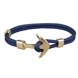 Armband "Anchor" Blå/Guld