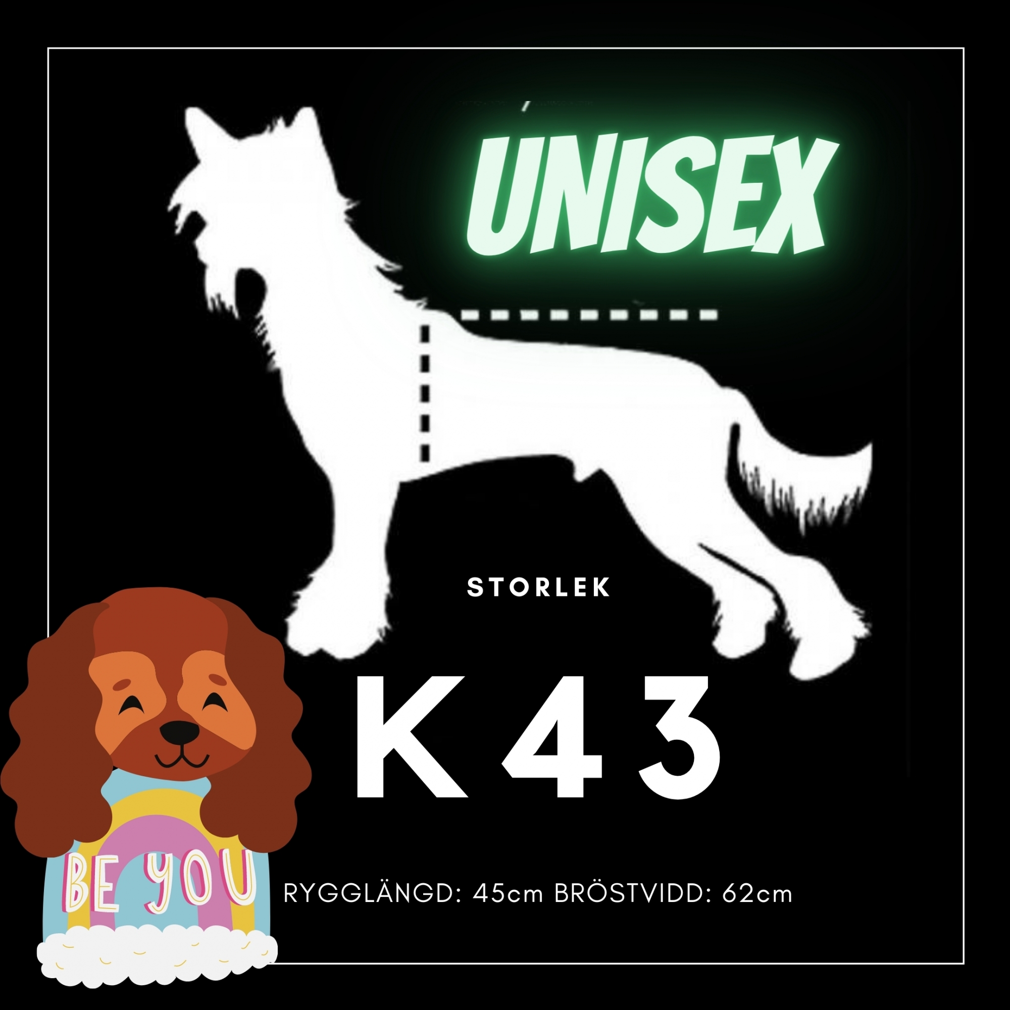 UNISEX Storlek K43 - Passion For Pet Fashion