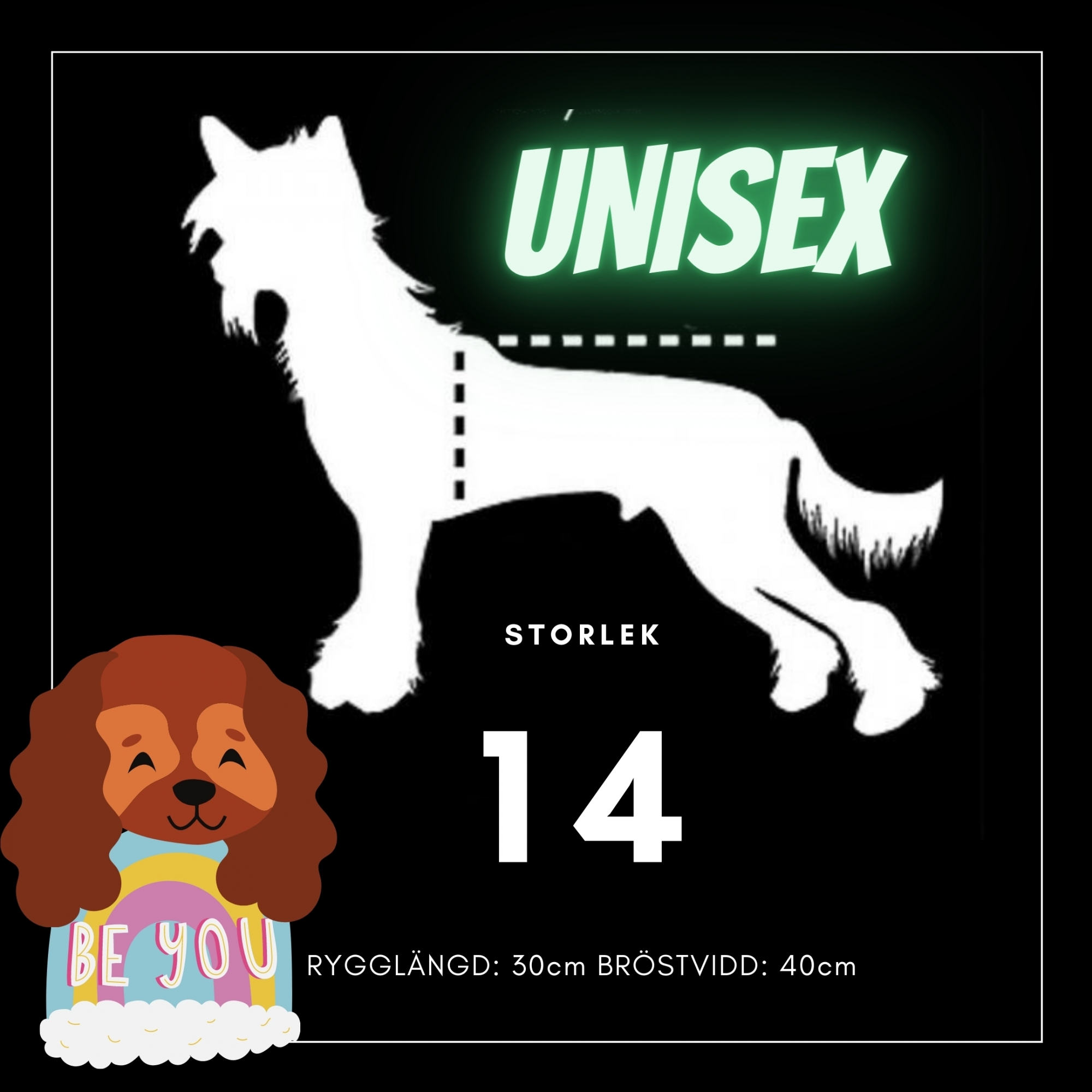 UNISEX Storlek 14 - Passion For Pet Fashion