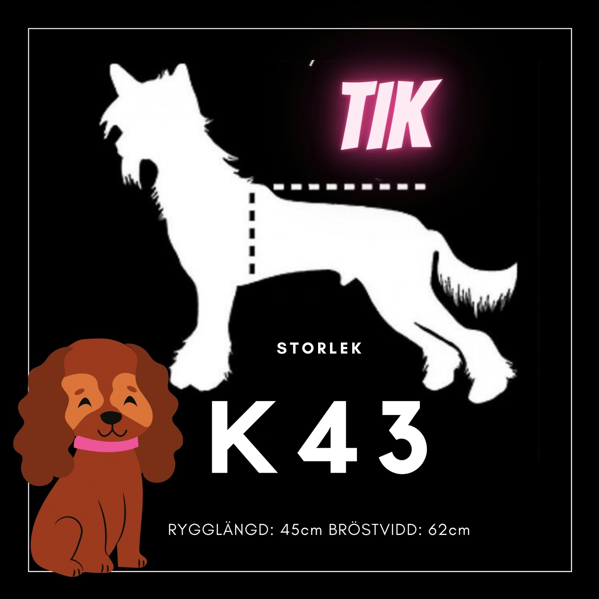 Tik Storlek K43 - Passion For Pet Fashion