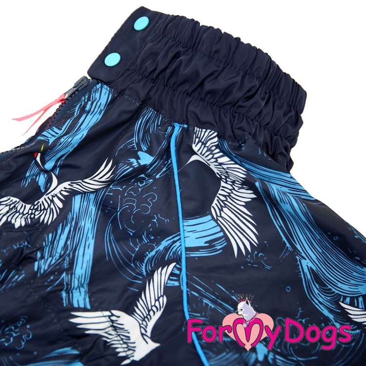 Regnoverall "Blue Wings and Waves" Hane "For My Dogs"