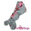 Regnoverall "Grey Flamingo" Tik "For My Dogs"
