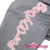 Regnoverall "Grey Flamingo" Tik "For My Dogs"