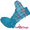 Regnoverall "Blue Plaid Pattern" Hane "For My Dogs"