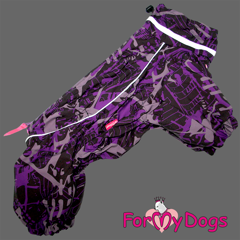 Varm Vinteroverall "Purple Abstract" Tik "For My Dogs"