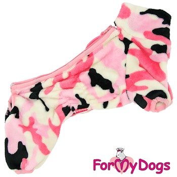 Plysh/Fleece Overall "Rosa Camo" Tik "For My Dogs" PREORDER