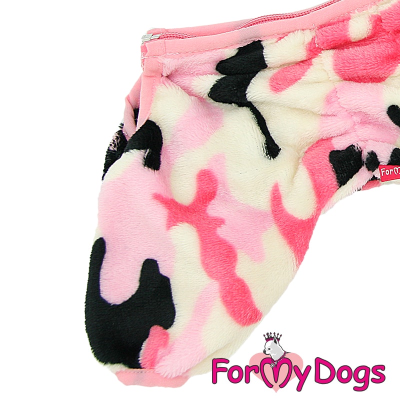 Plysh/Fleece Overall "Rosa Camo" Tik "For My Dogs" PREORDER