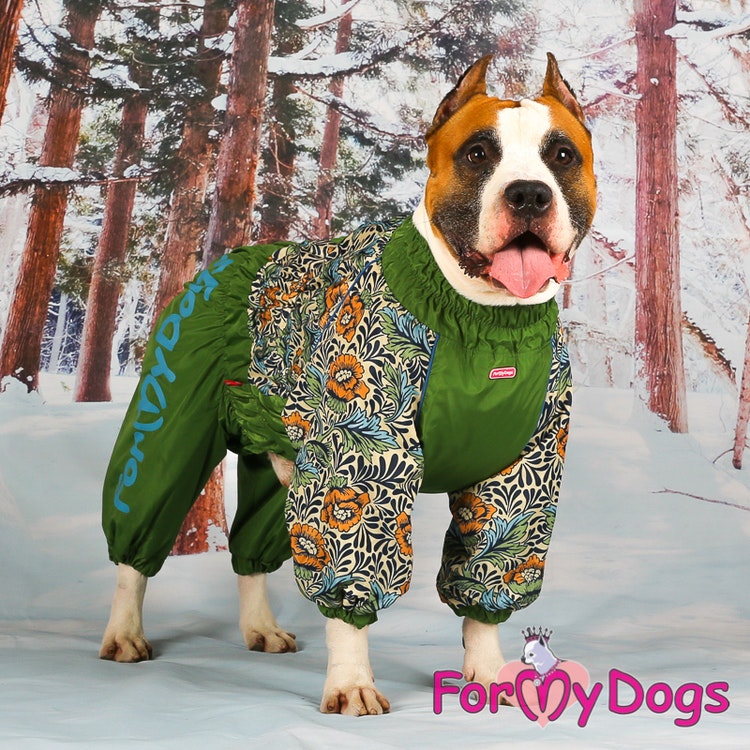Varm Vinteroverall "Grön Jungel" Hane " For My Dogs" - Passion For Pet  Fashion