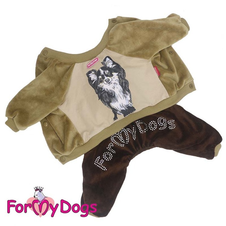 Mysdress pyjamas overall "Brun Chihuahua" UNISEX "For My Dogs"