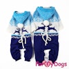 Stickad Mysdress Pyjamas overall "Blå Renar" Unisex "For My Dogs"