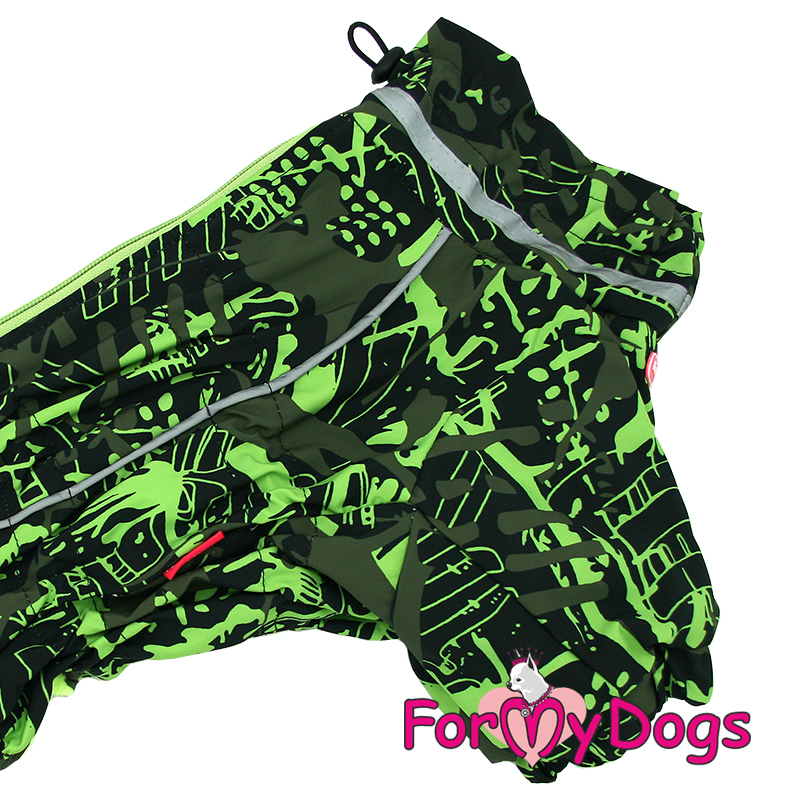 Varm Vinteroverall "Green Abstract" Hane "For My Dogs"