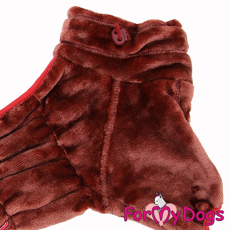 Varm Plysh/Fleece Overall "Brown Copper Fluff" hane "For My Dogs"