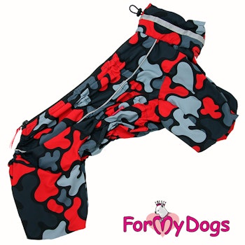 Regnoverall "Red Camo" Hane "For My Dogs" PREORDER